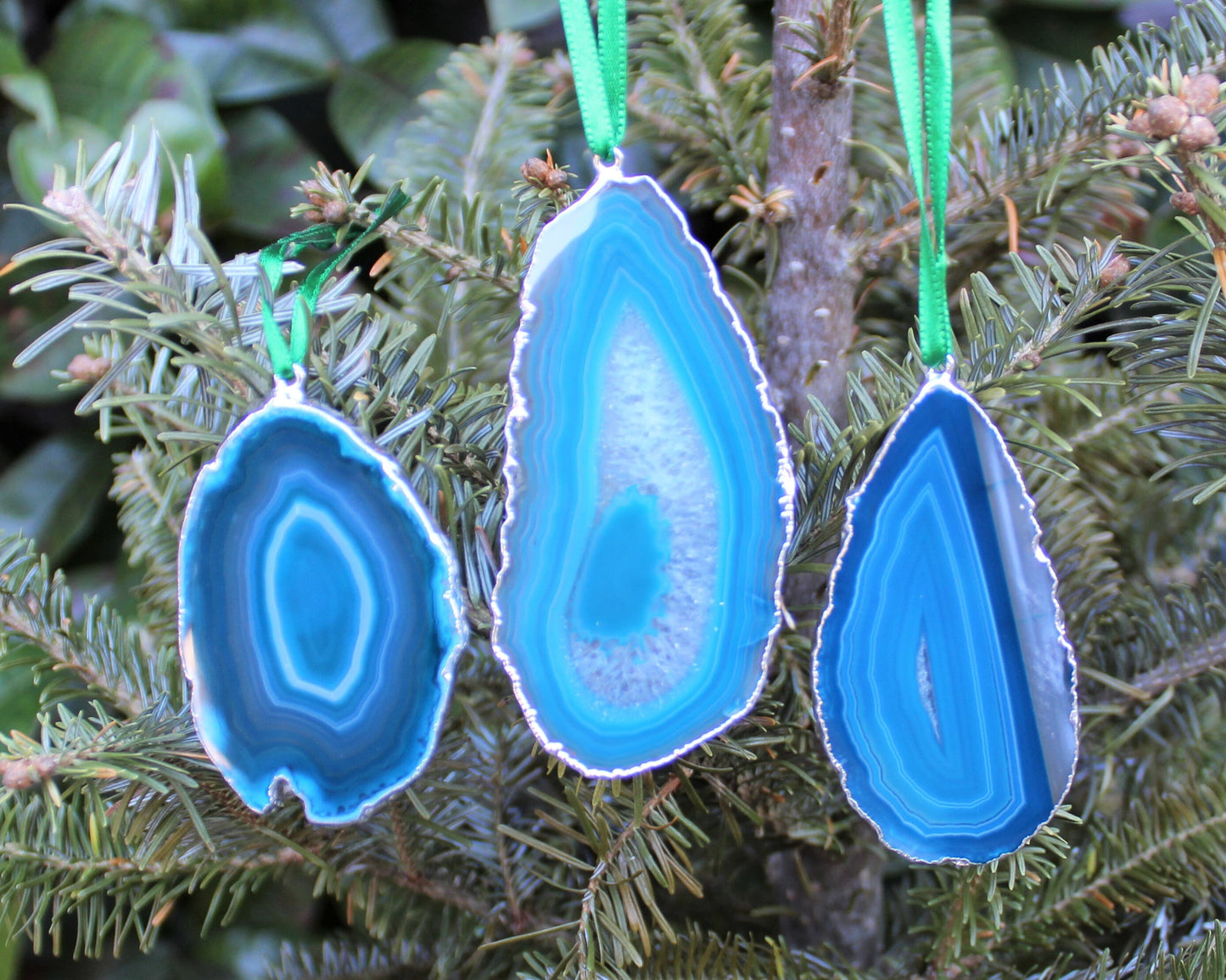 Agate Slice Hanging Christmas Ornament
