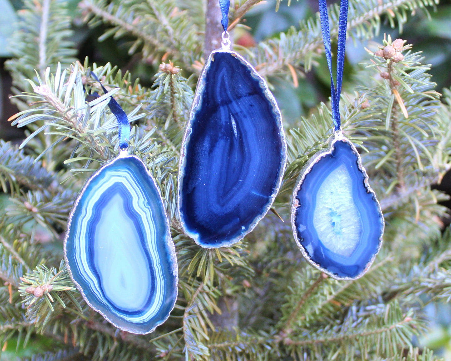 Agate Slice Hanging Christmas Ornament