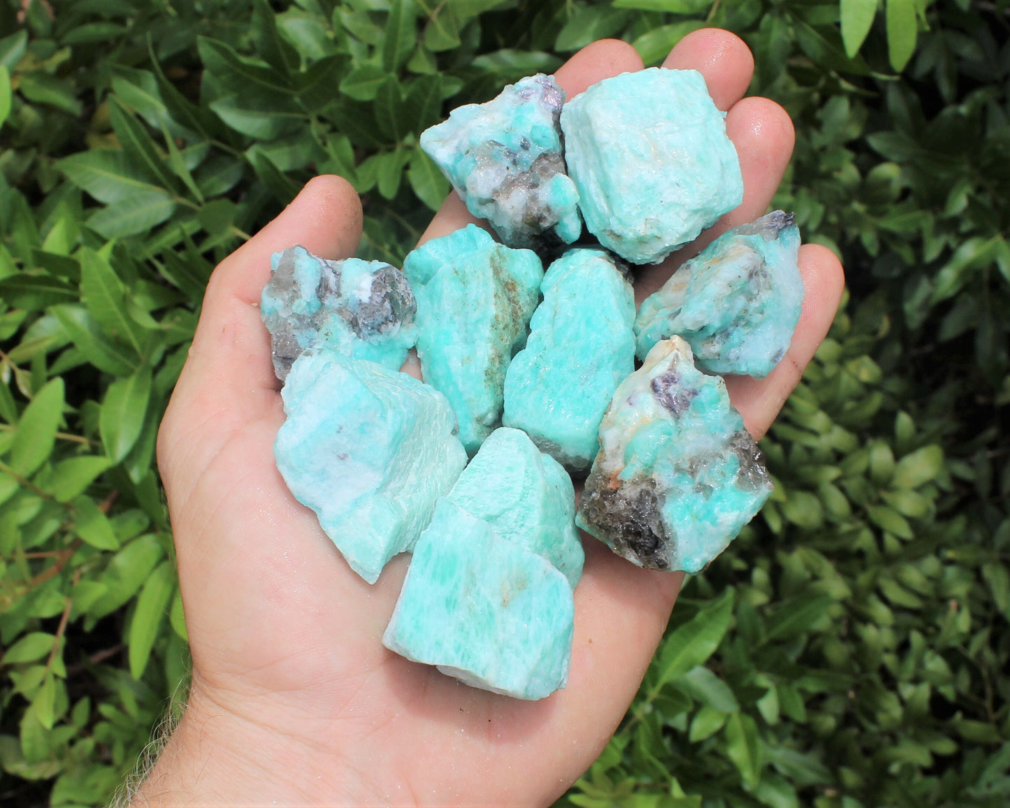 Amazonite Rough Natural And Tumbled Stones Set