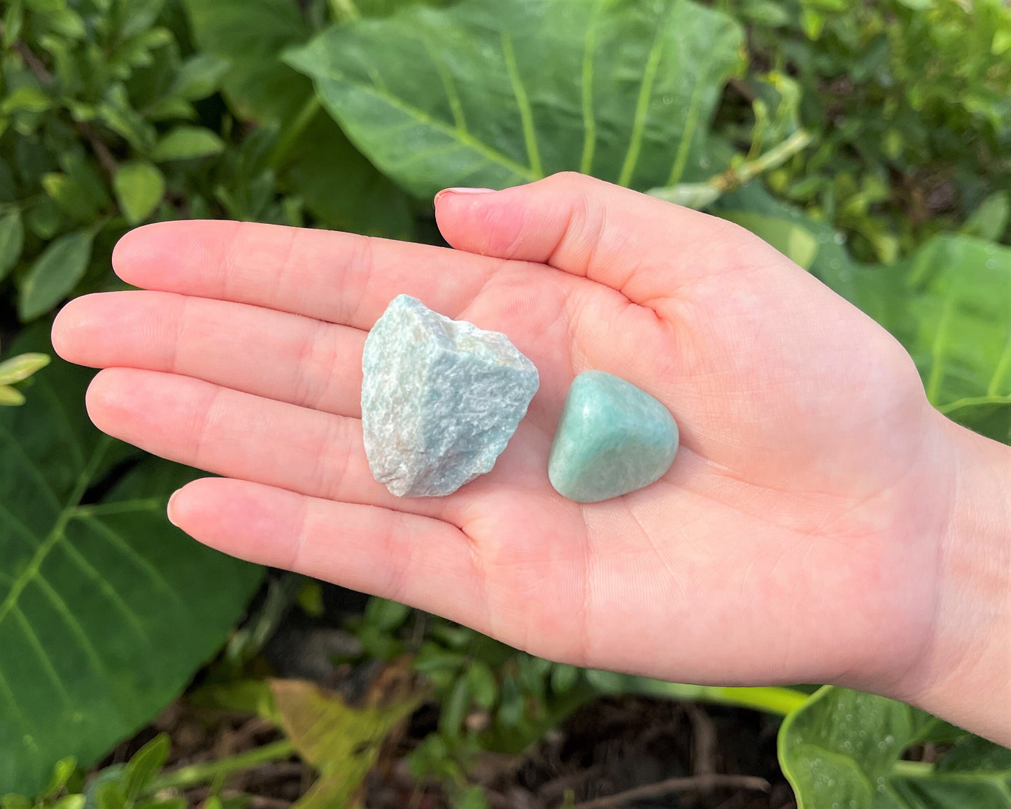 Amazonite Rough Natural And Tumbled Stones Set