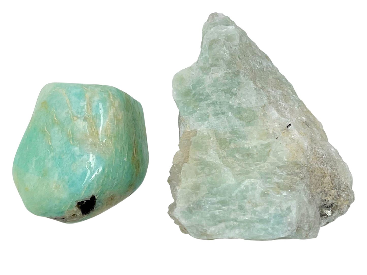 Amazonite Rough Natural And Tumbled Stones Set