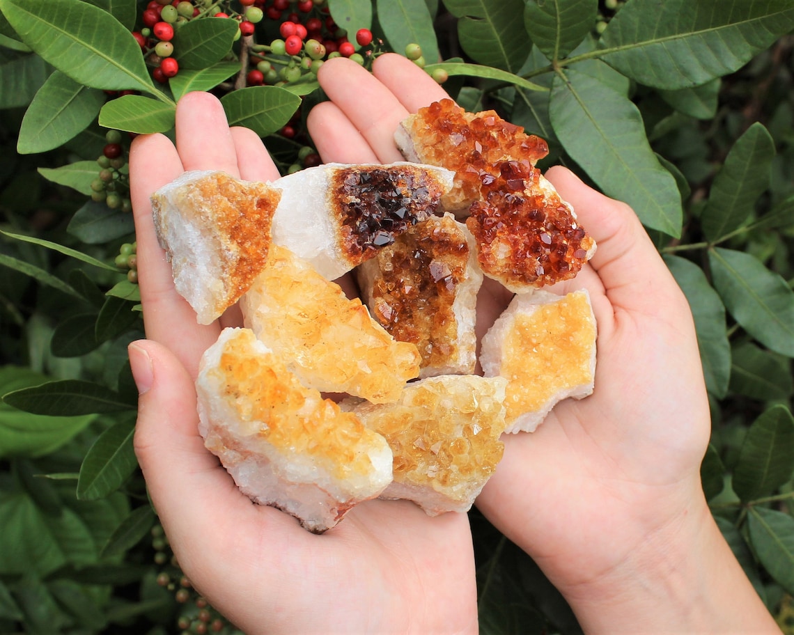 Amethyst And Citrine Crystal Clusters