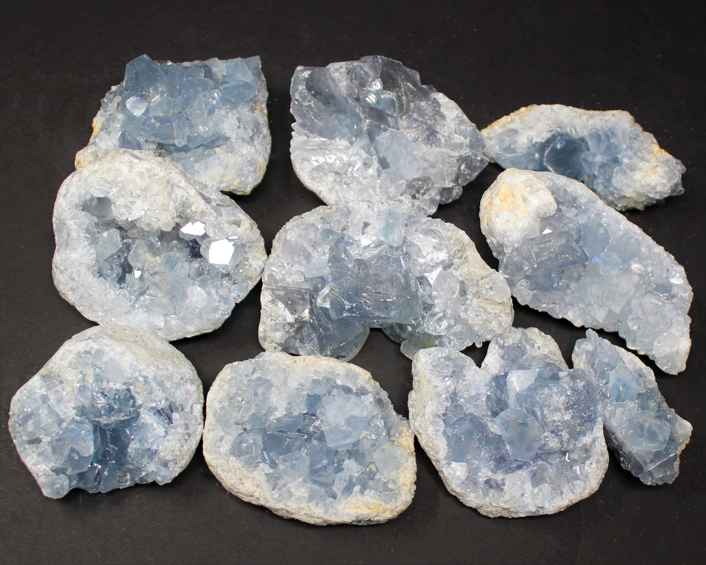 Amethyst Citrine And Celestite Crystal Cluster Collection