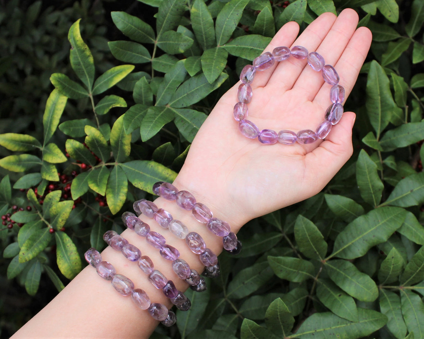 Amethyst Tumbled Gemstone Bracelet