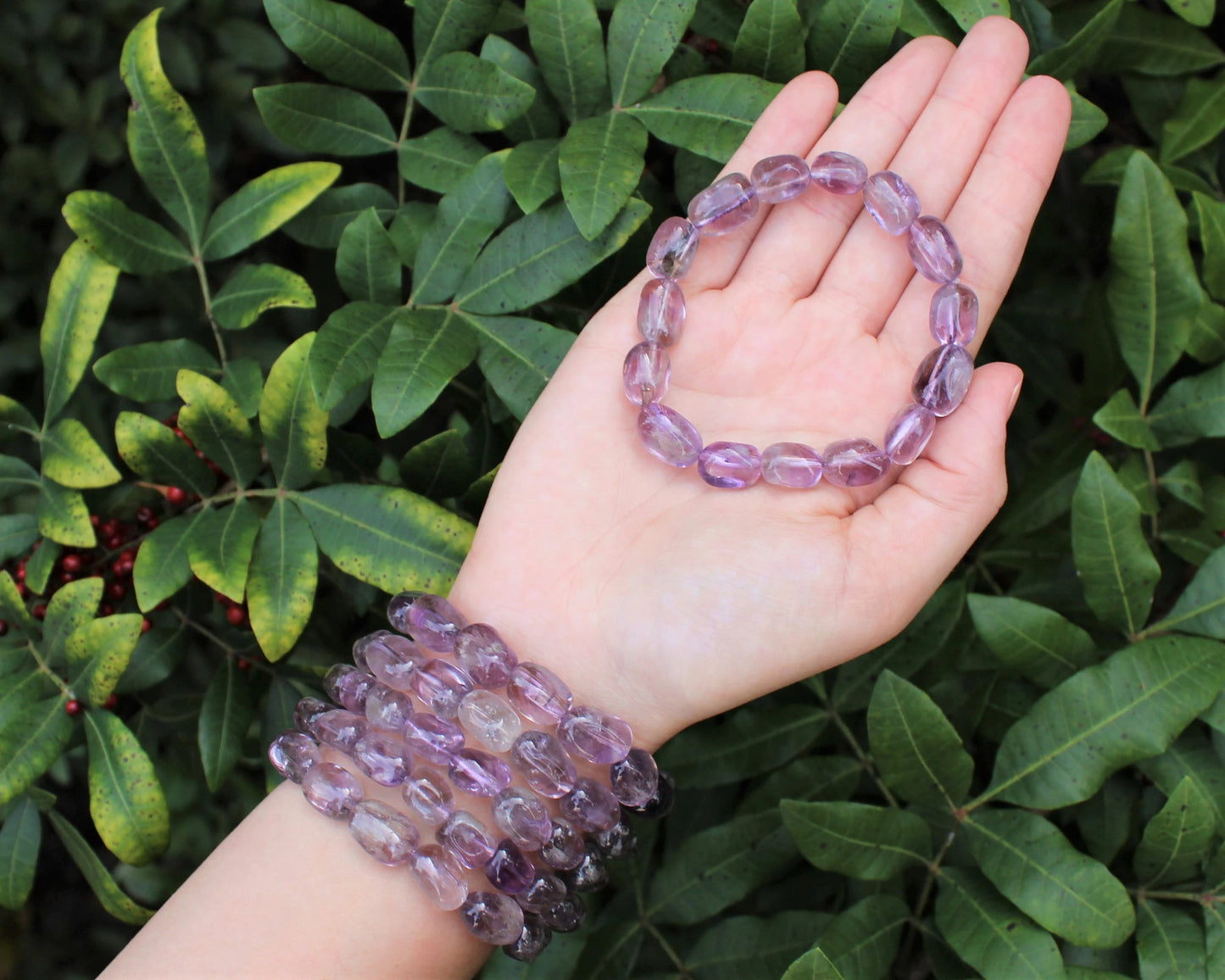 Amethyst Tumbled Gemstone Bracelet