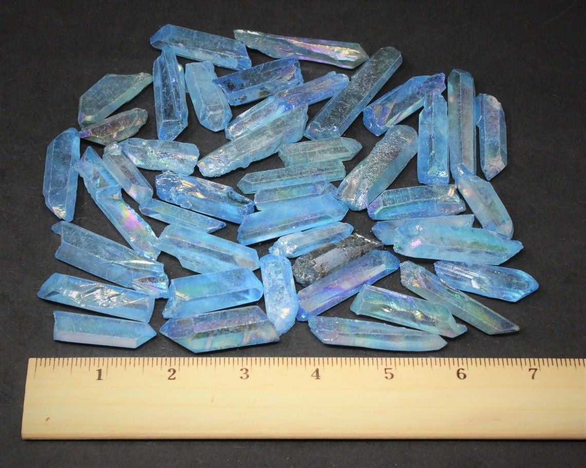 Aqua Aura Crystal Points