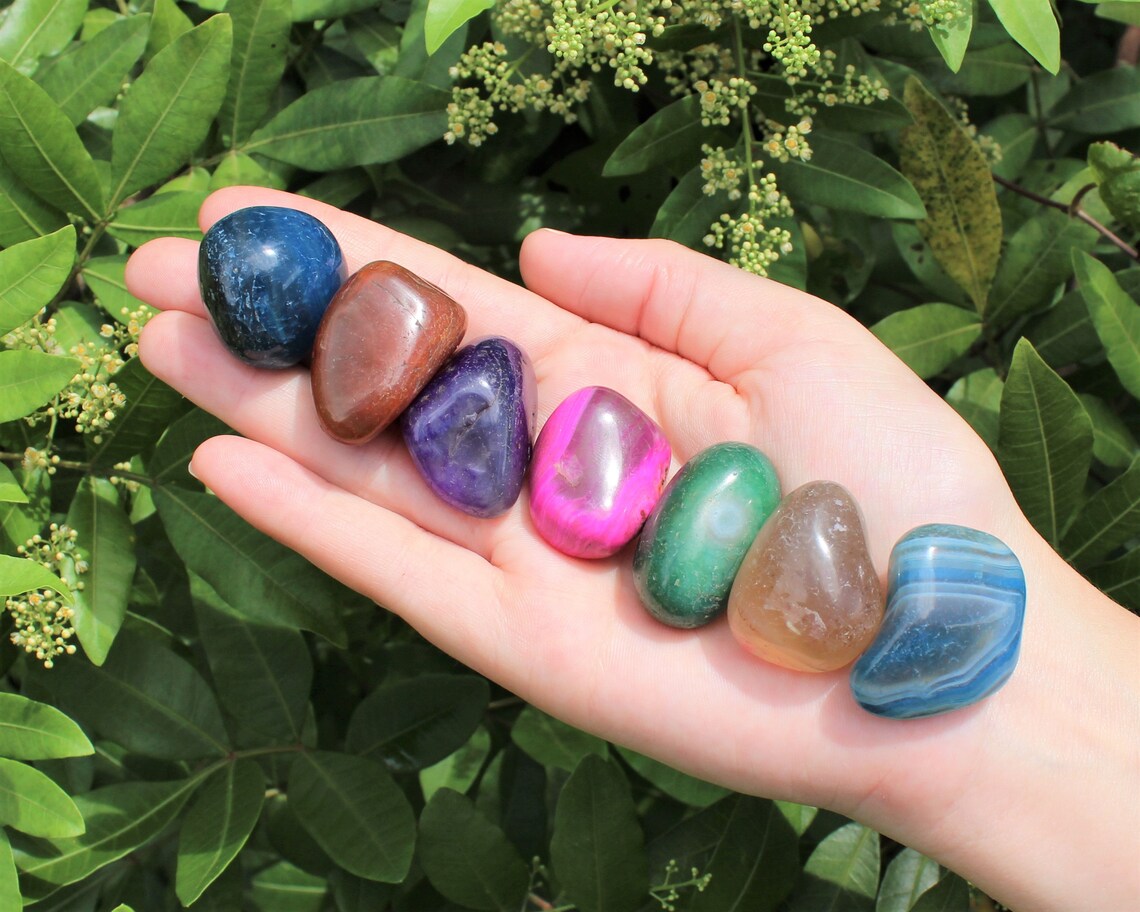 Assorted Large Dyed Agate Bright Tumbled Gemstones