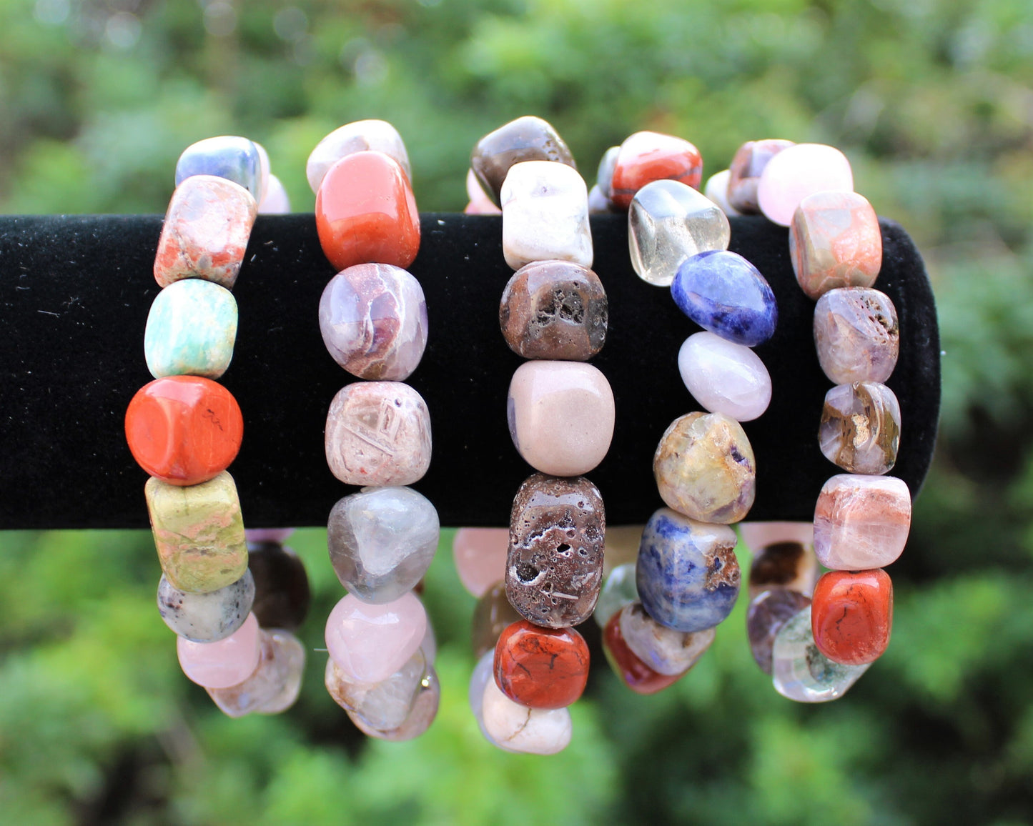 Assorted Mixed Tumbled Gemstone Bracelet