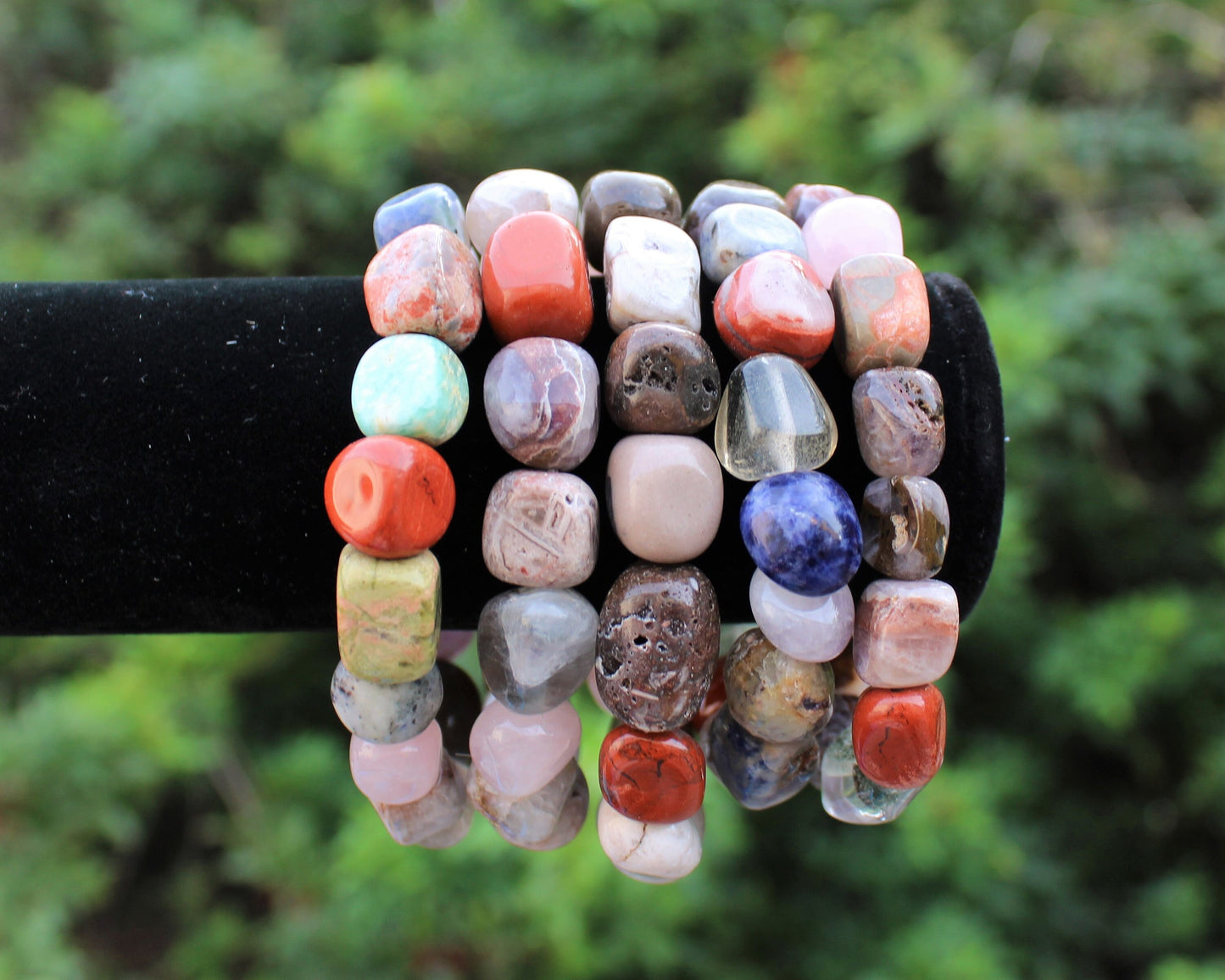 Assorted Mixed Tumbled Gemstone Bracelet