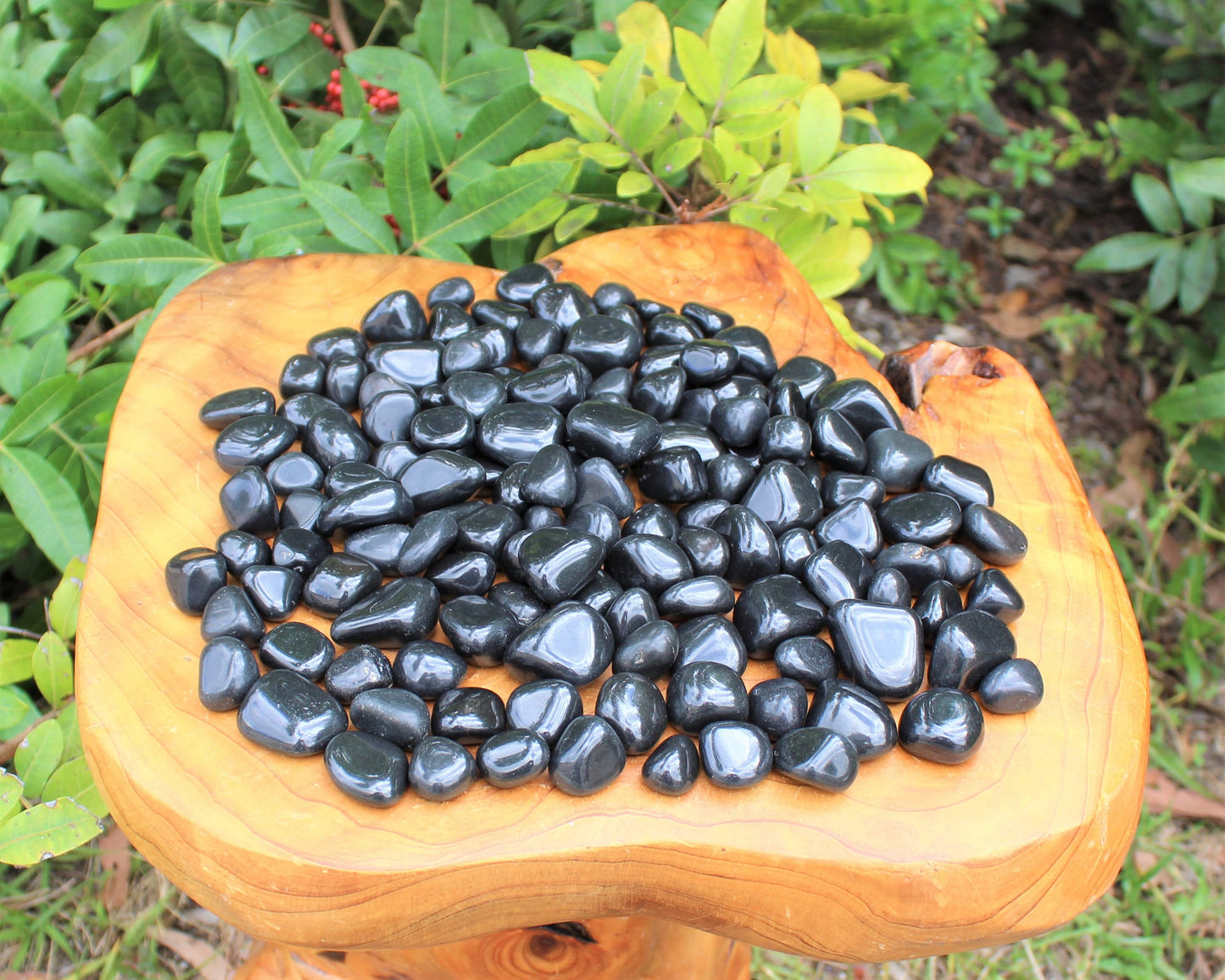 Black Agate Tumbled Stones