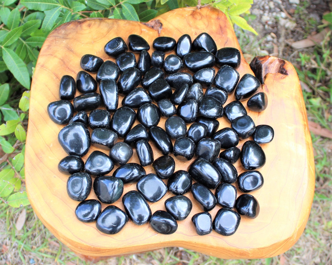 Dark Obsidian Tumbled Stones