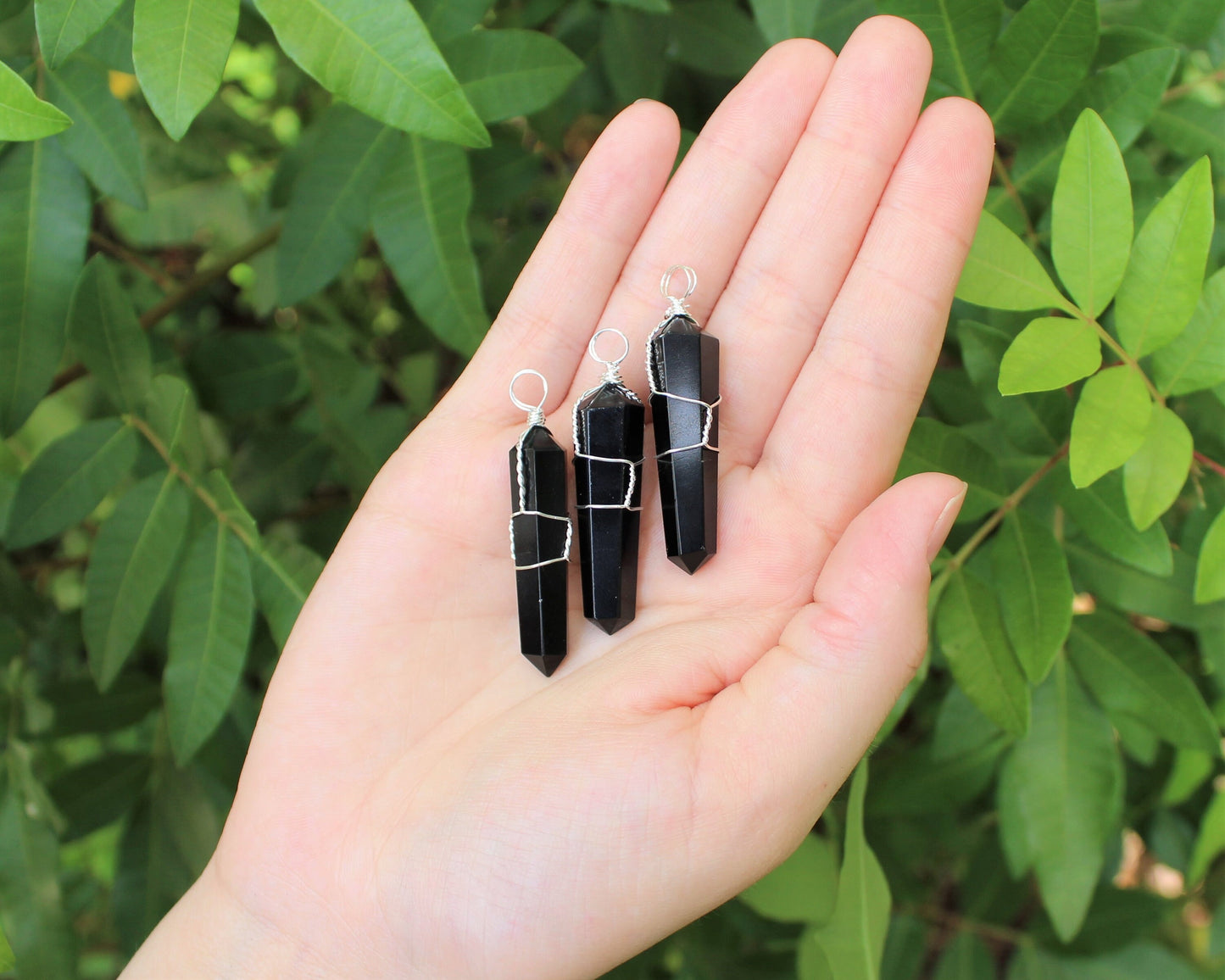 Obsidian Wire Wrapped Pendant