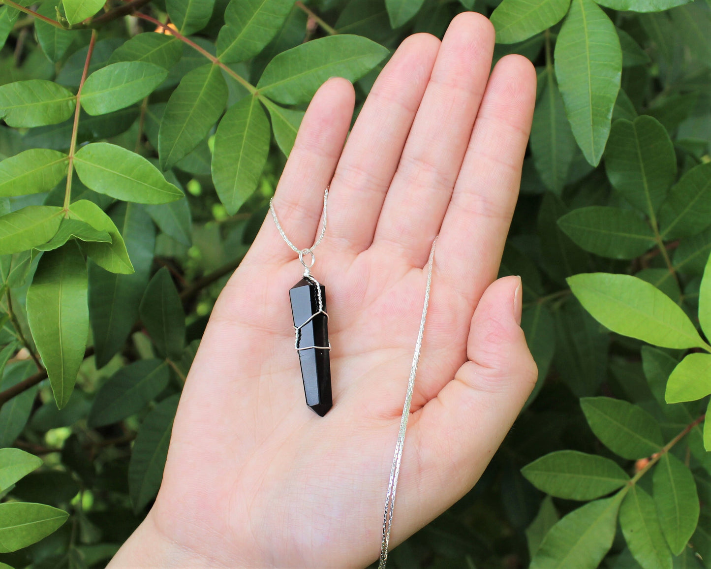 Obsidian Wire Wrapped Pendant