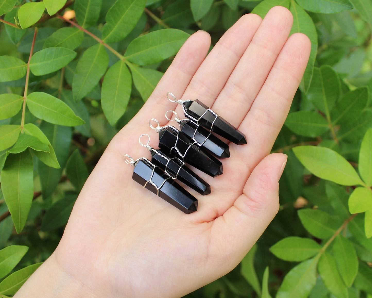 Obsidian Wire Wrapped Pendant