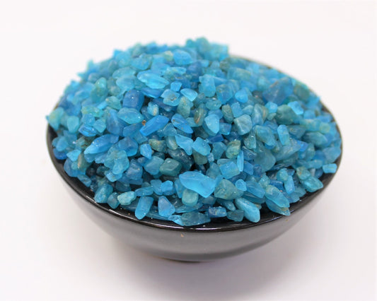 Blue Apatite Semi Tumbled Gemstone Mini Chips