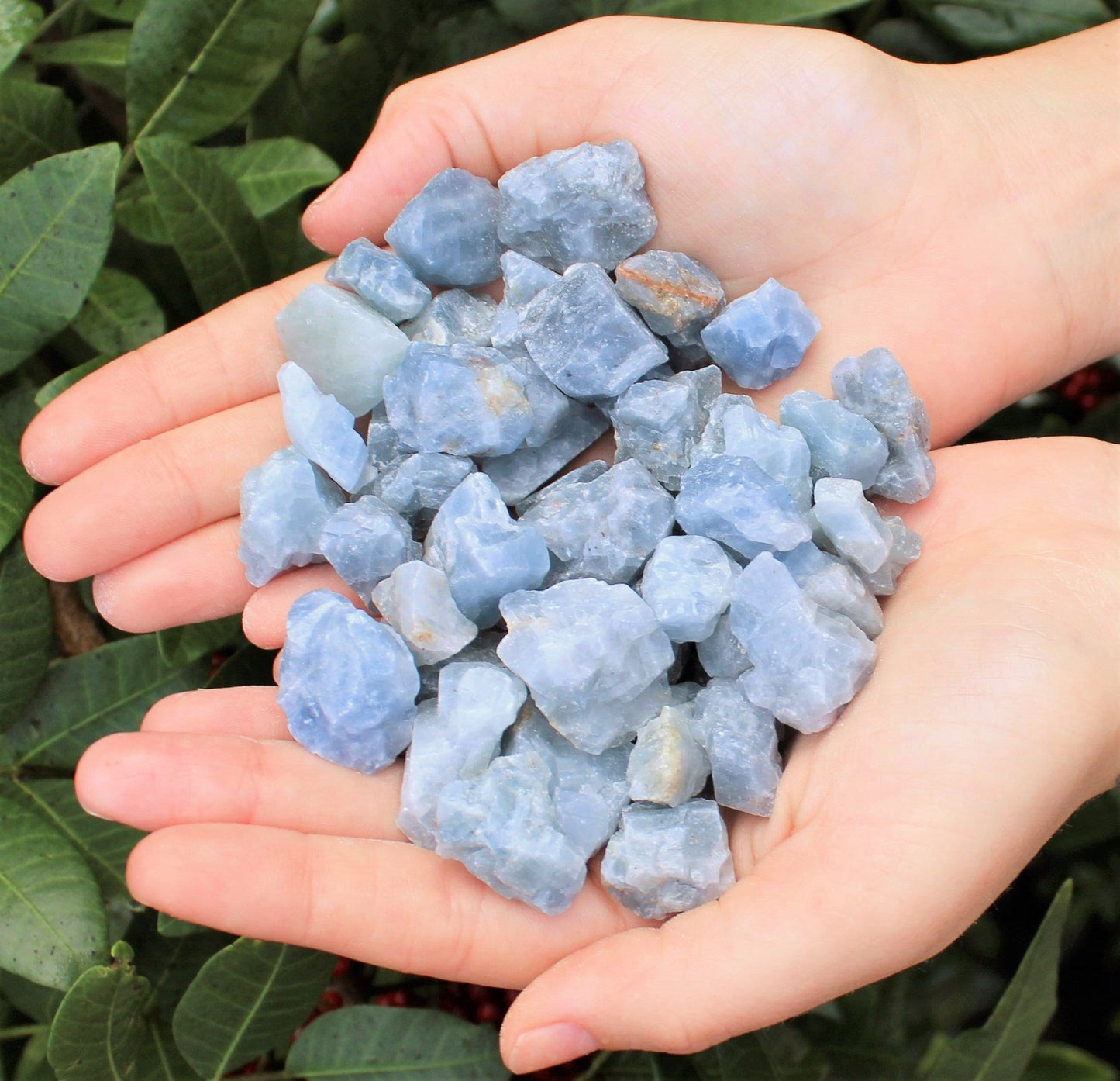 Blue Calcite Rough Natural Chips