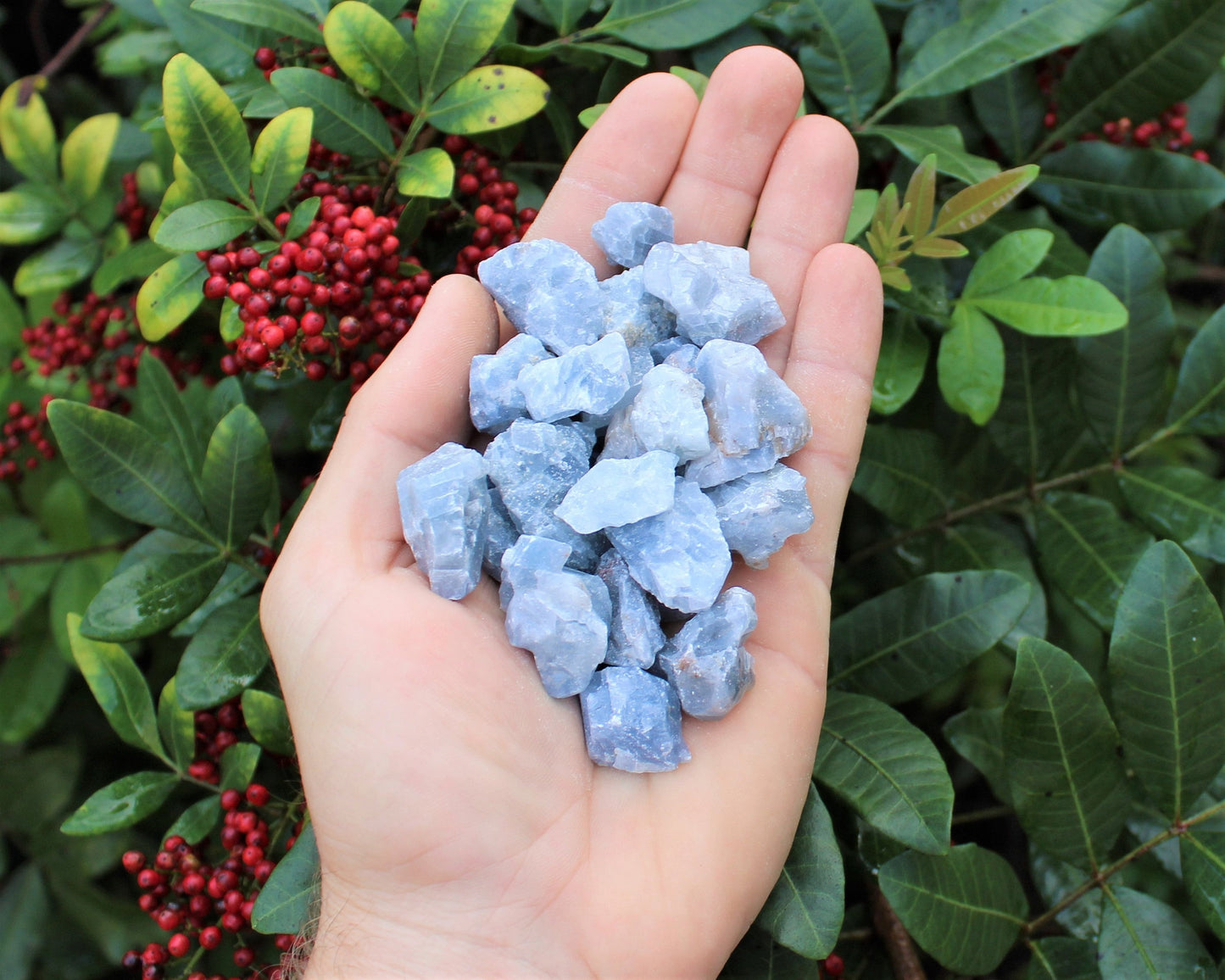 Blue Calcite Rough Natural Chips
