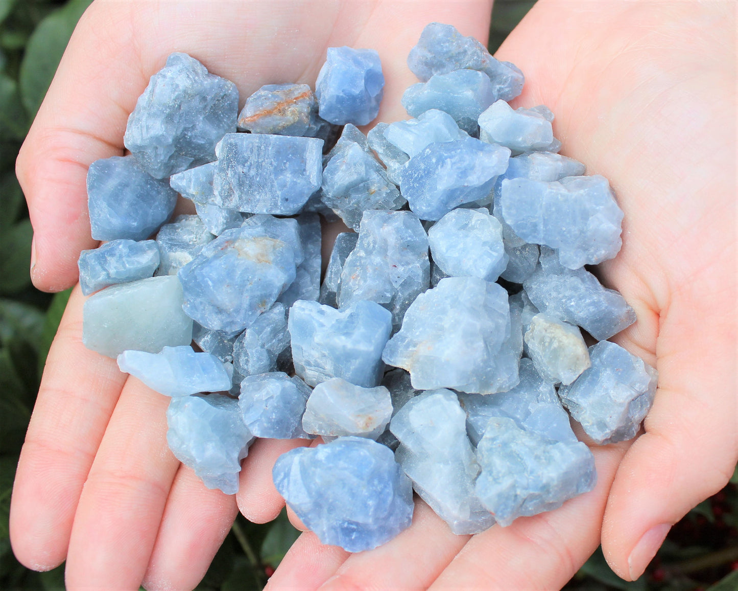 Blue Calcite Rough Natural Chips