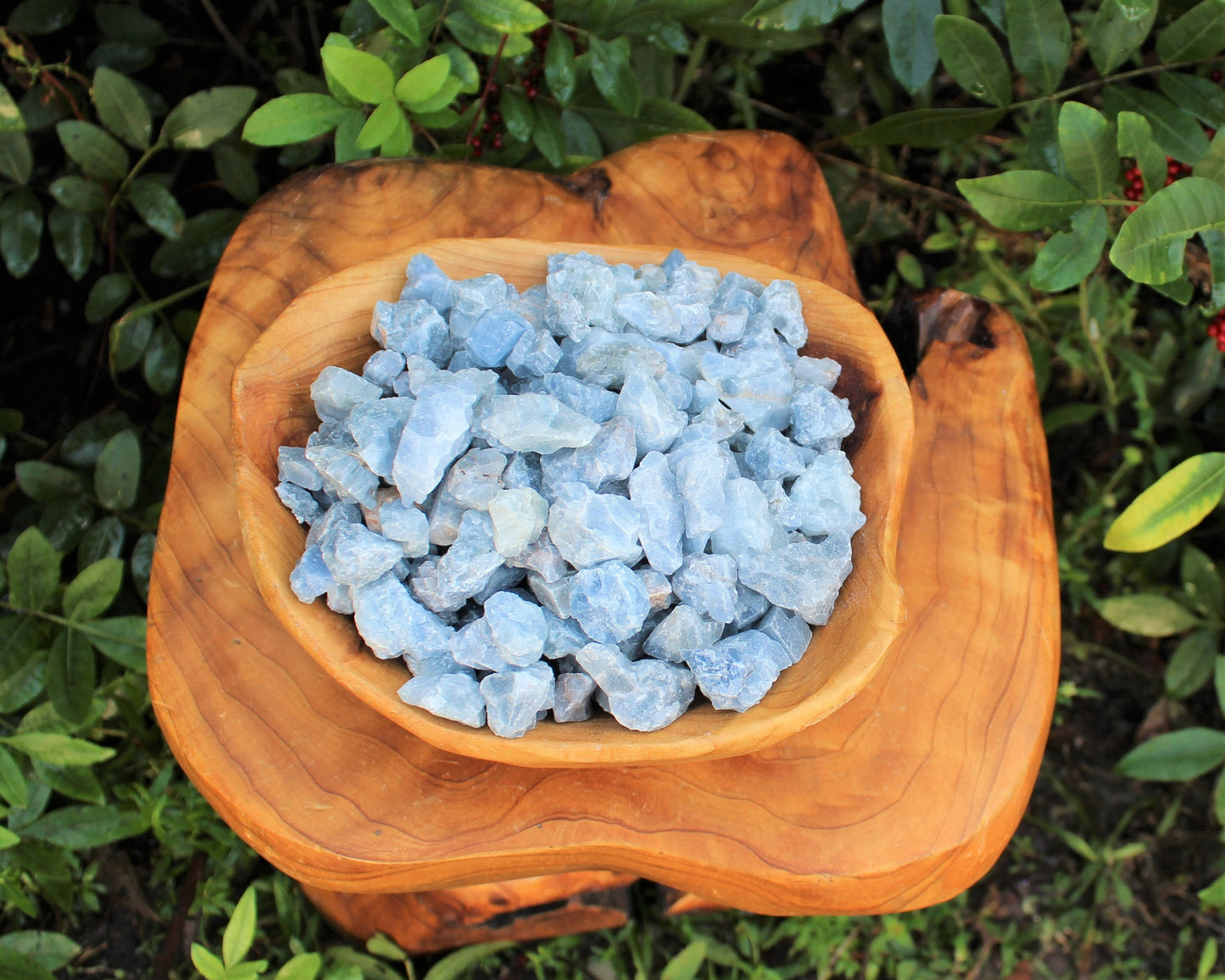 Blue Calcite Rough Natural Chips