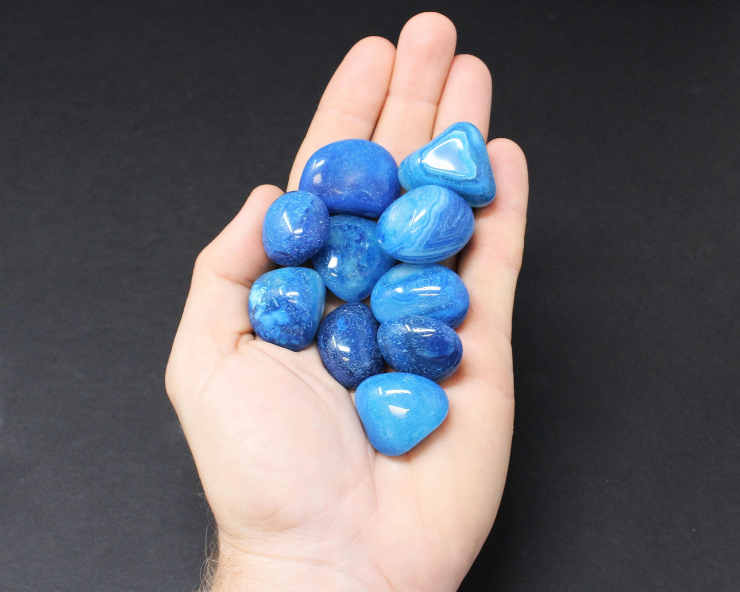 Azure Onyx Tumbled Stones