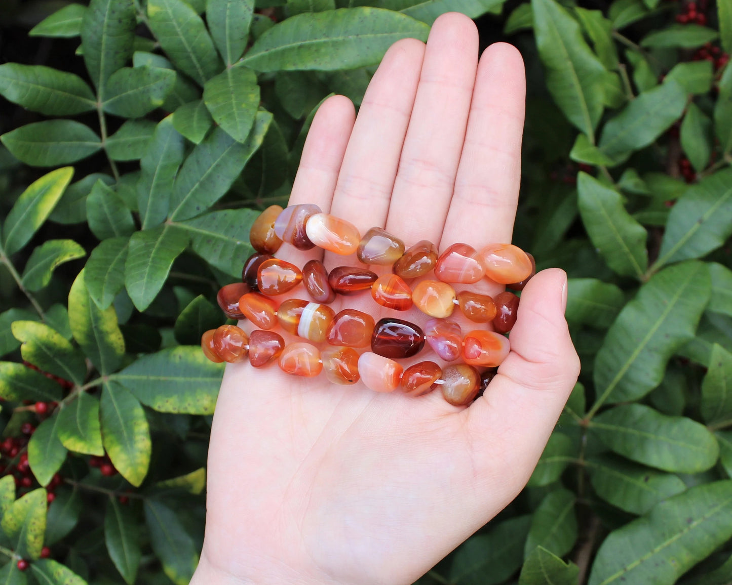 Carnelian Tumbled Gemstone Bracelet