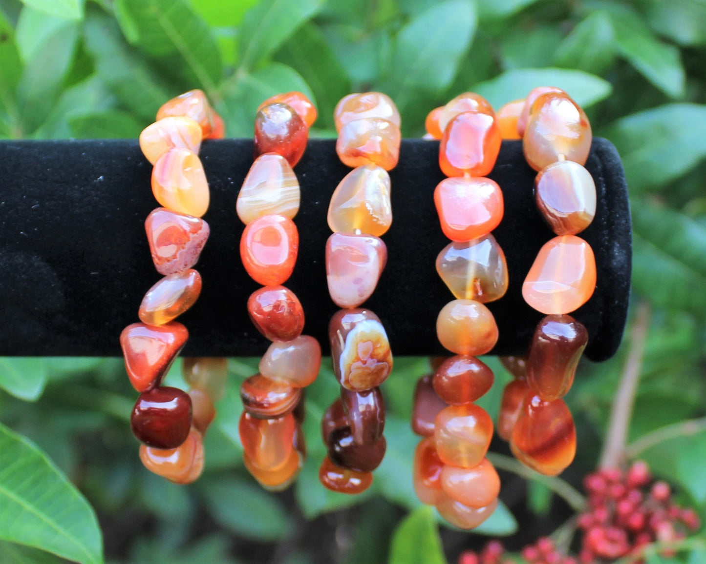 Carnelian Tumbled Gemstone Bracelet