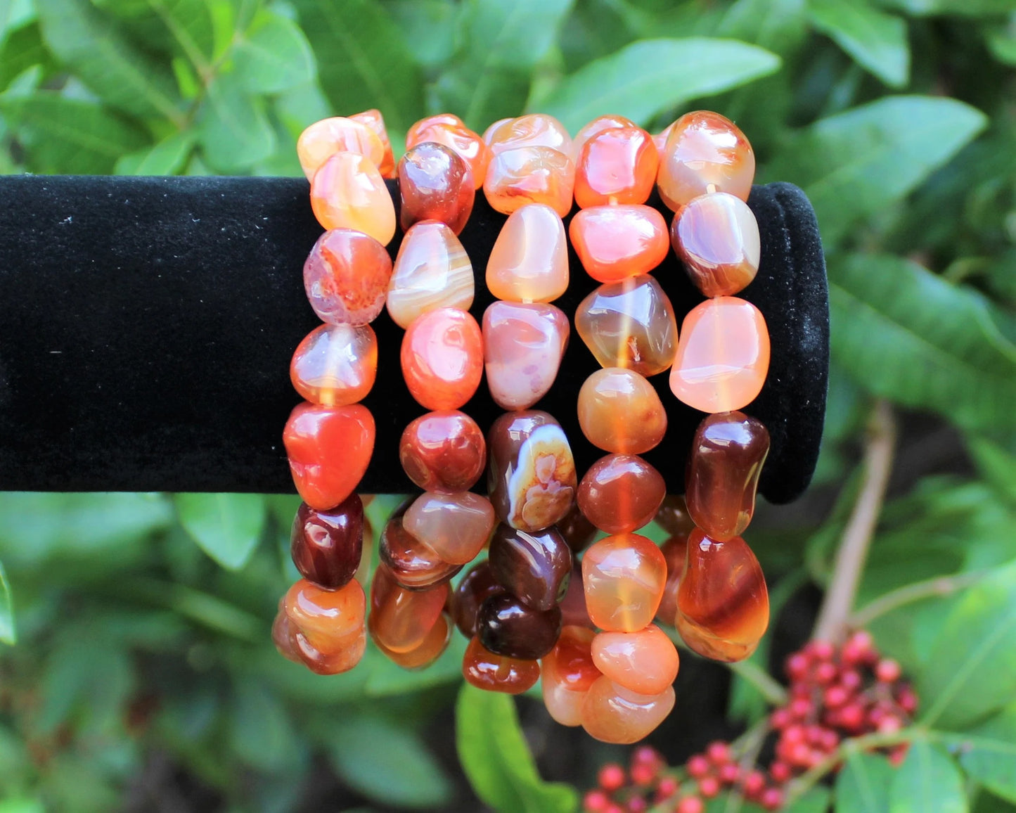 Carnelian Tumbled Gemstone Bracelet