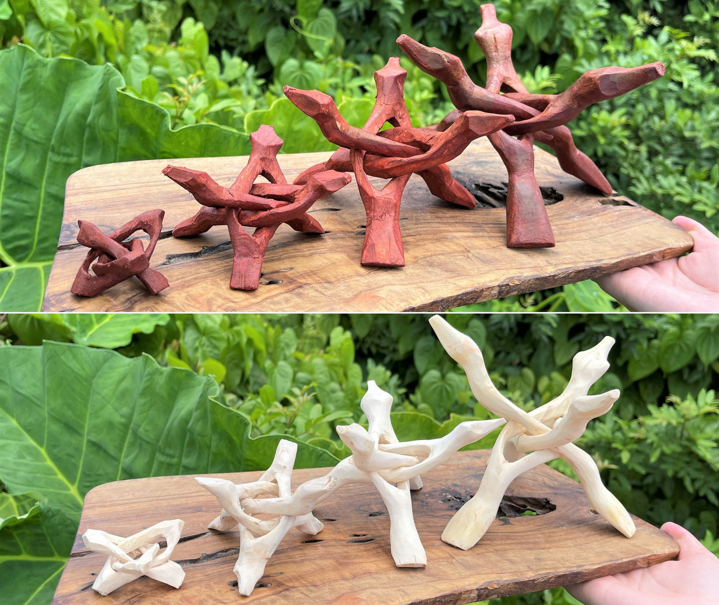 Carved Wooden Display Stand