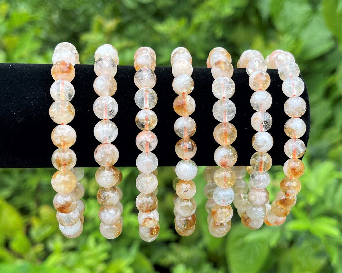 Citrine With Quartz Bead Bracelet