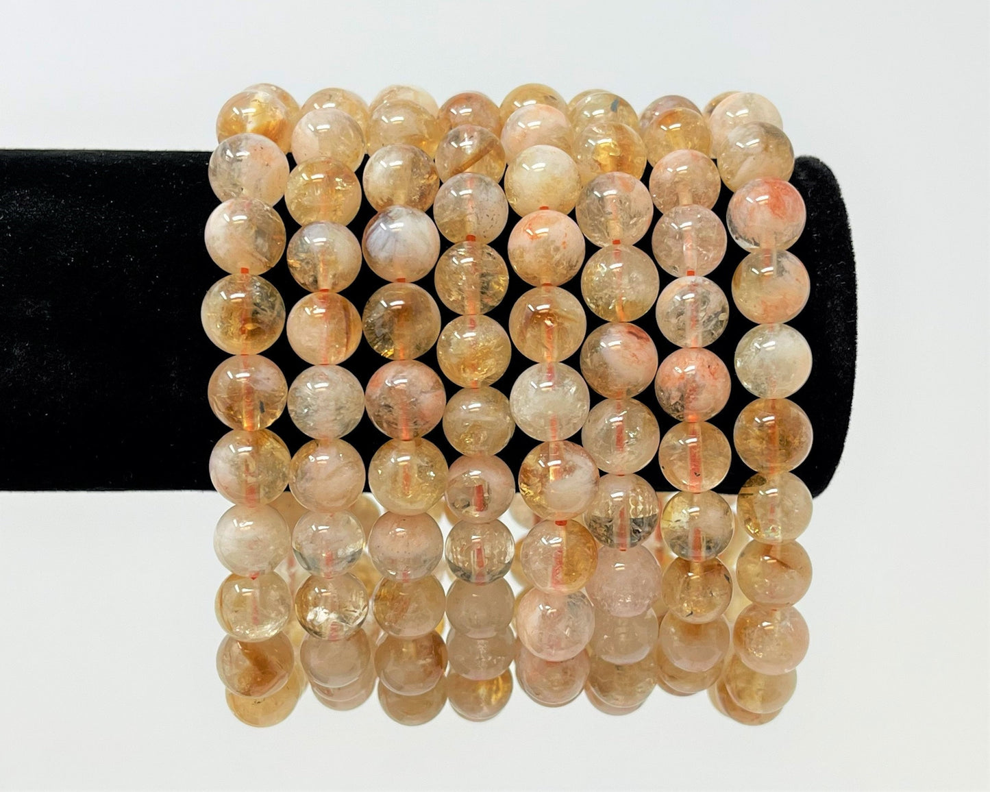 Citrine With Quartz Bead Bracelet