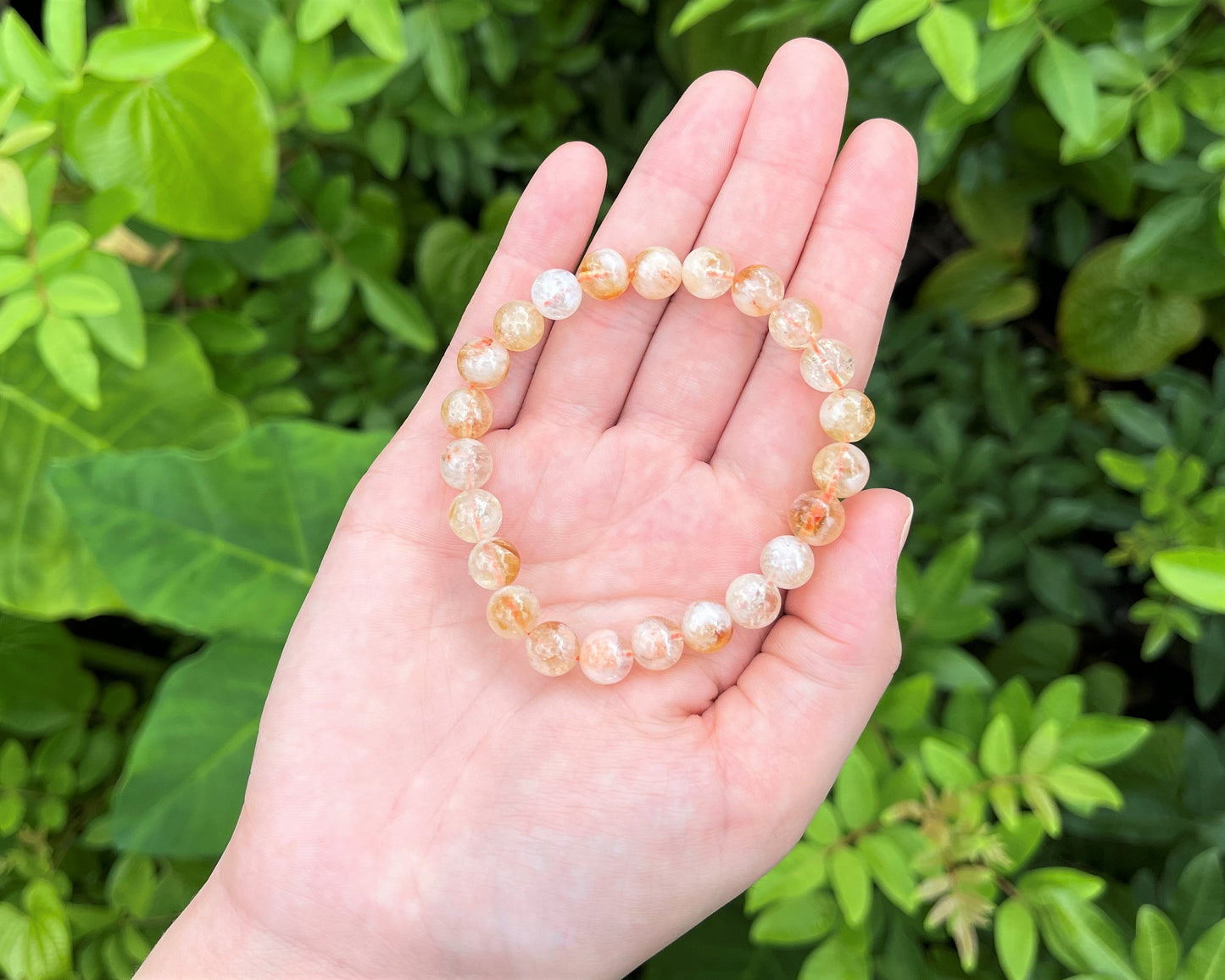 Citrine With Quartz Bead Bracelet