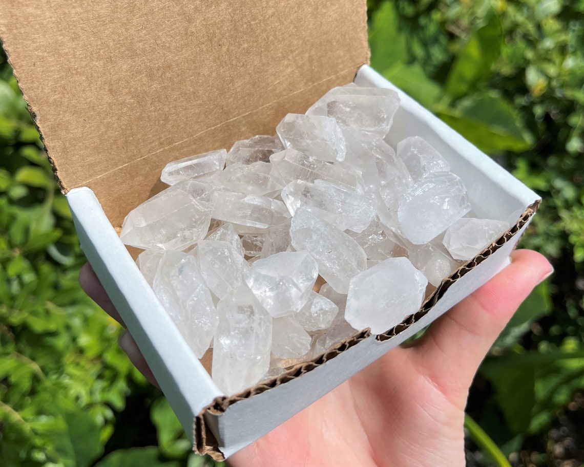 Clear Quartz Points Crystal Box