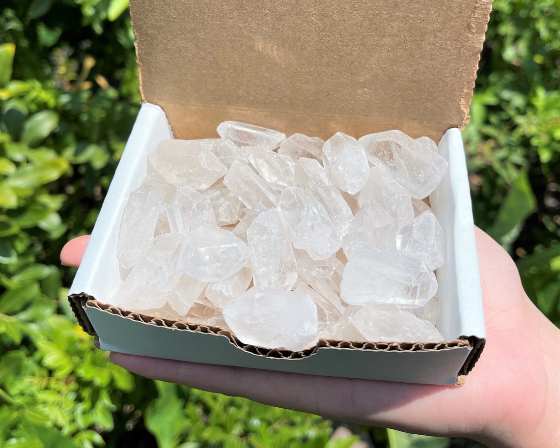 Clear Quartz Points Crystal Box