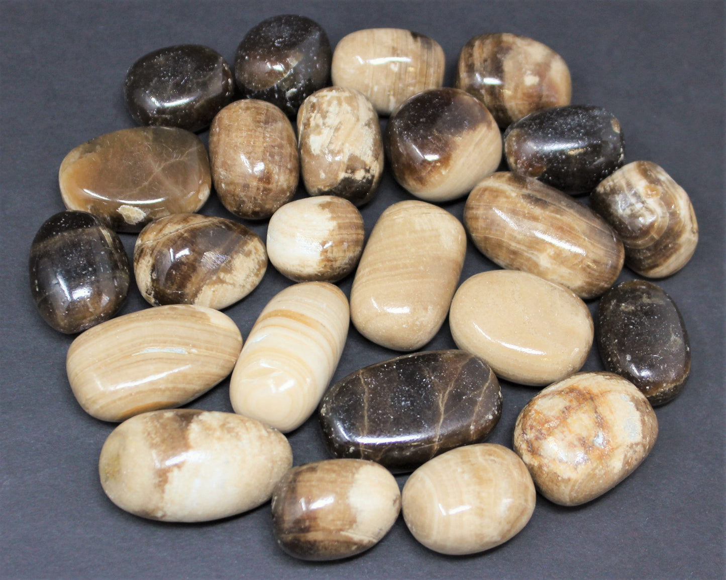 Soothing Coffee Calcite Tumbled Stone