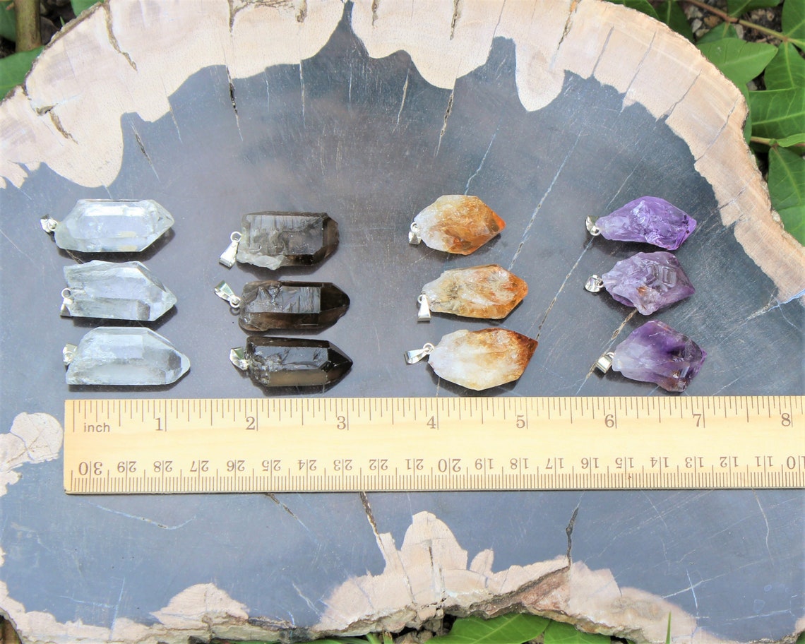 Crystal Point Pendant With Bail