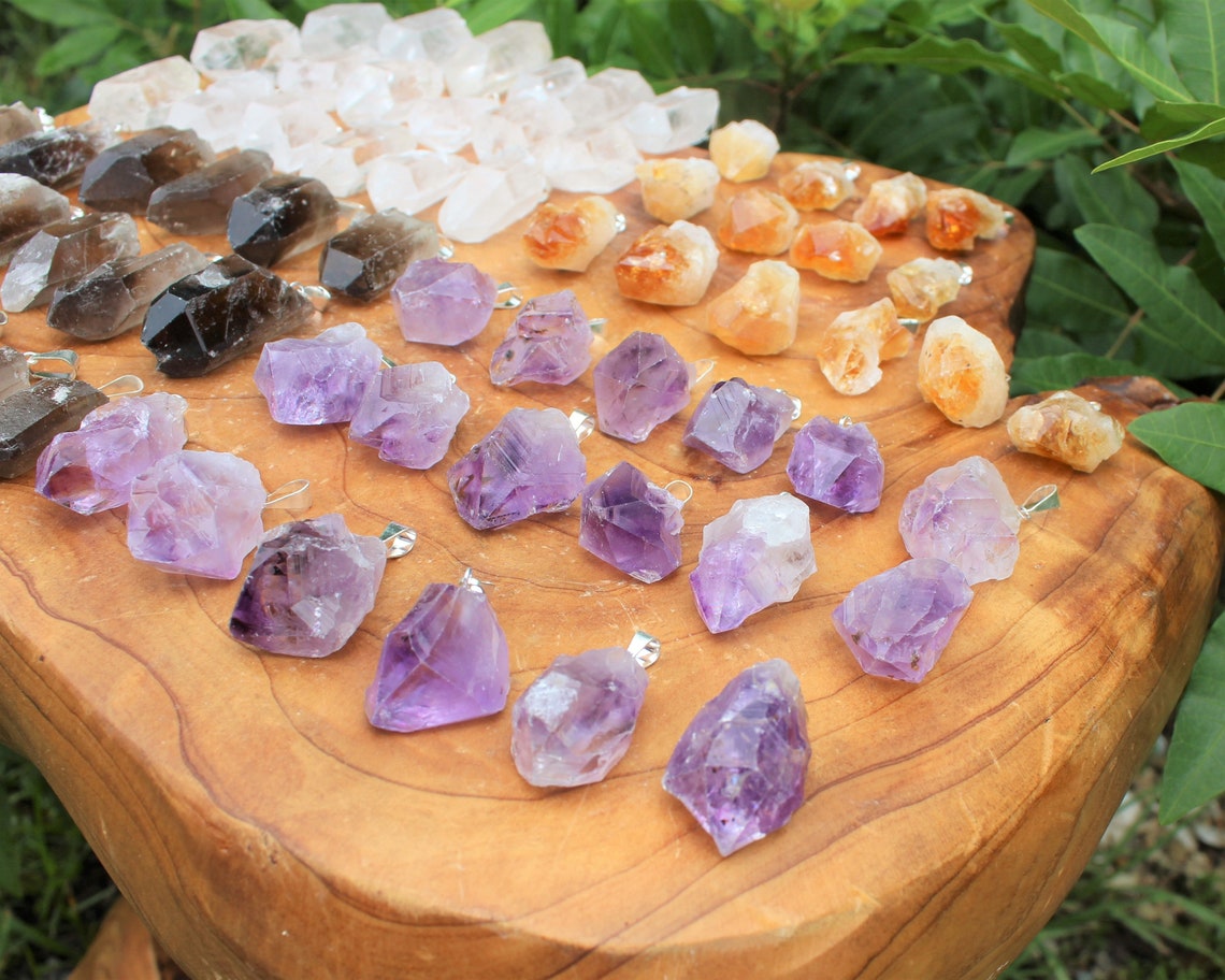 Crystal Point Pendant With Bail
