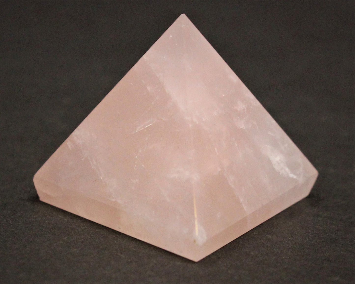 Elegant Rose Quartz Carved Pyramid