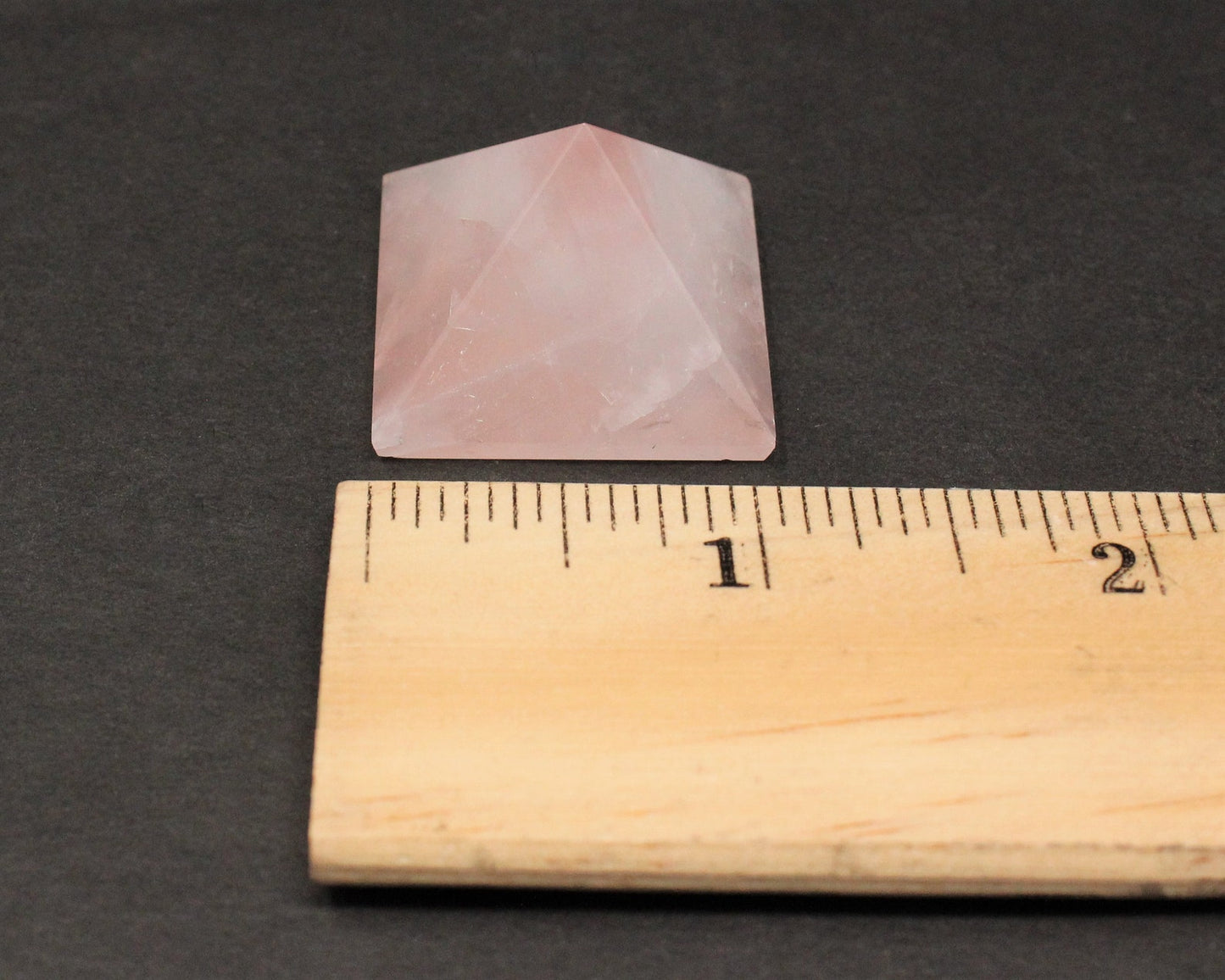 Elegant Rose Quartz Carved Pyramid