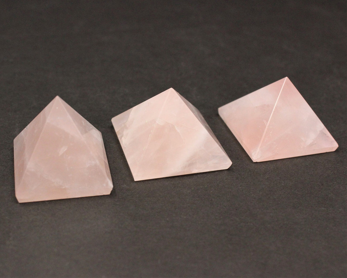 Elegant Rose Quartz Carved Pyramid