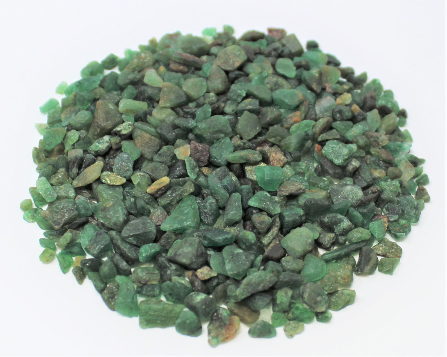 Emerald Semi Tumbled Gemstone Mini Chips
