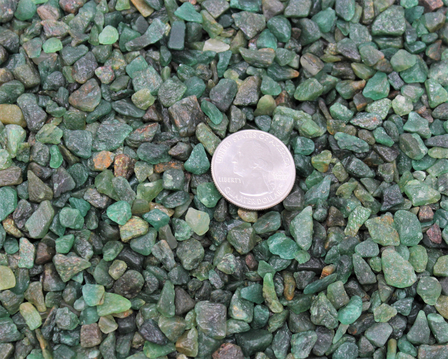 Emerald Semi Tumbled Gemstone Mini Chips