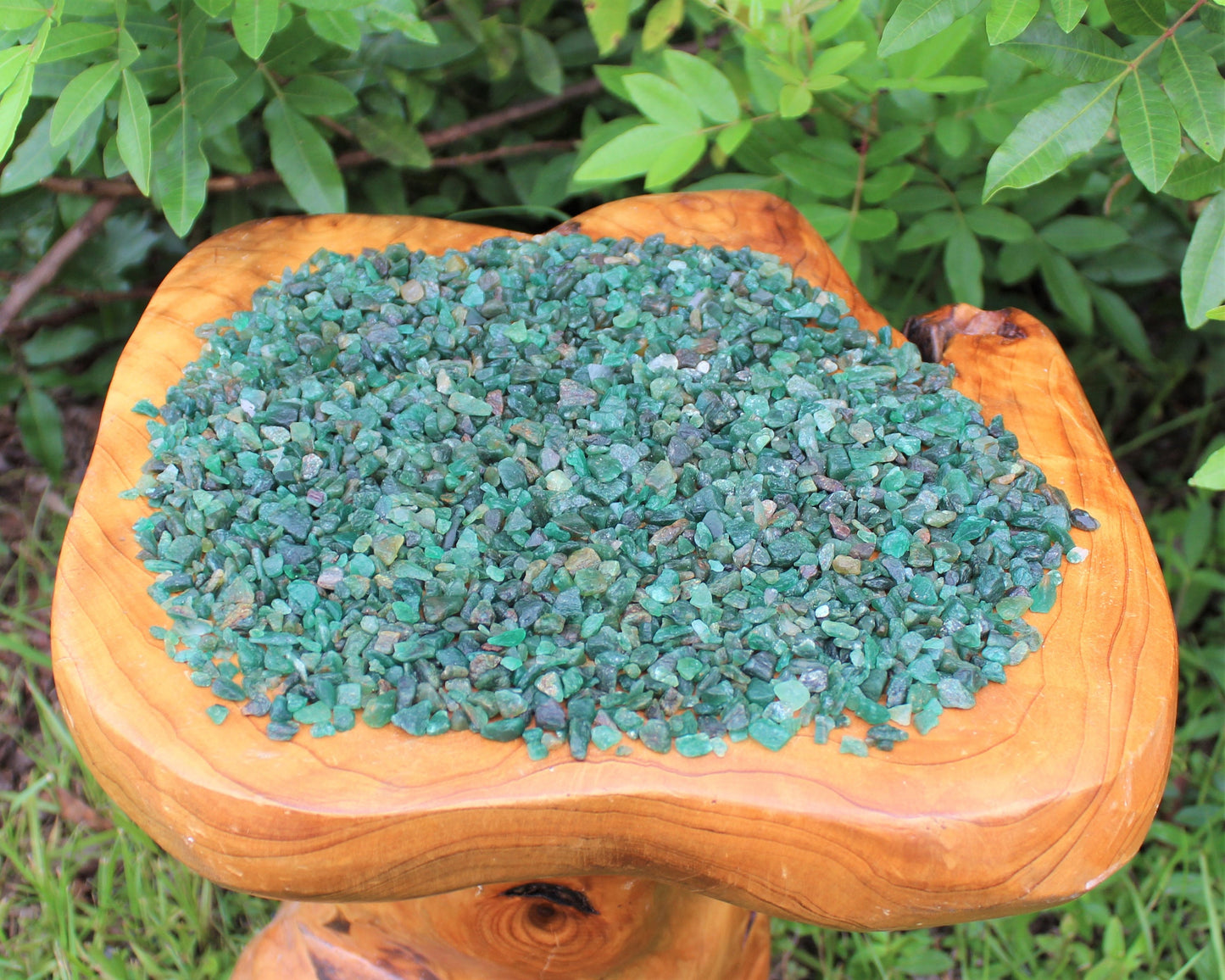 Emerald Semi Tumbled Gemstone Mini Chips