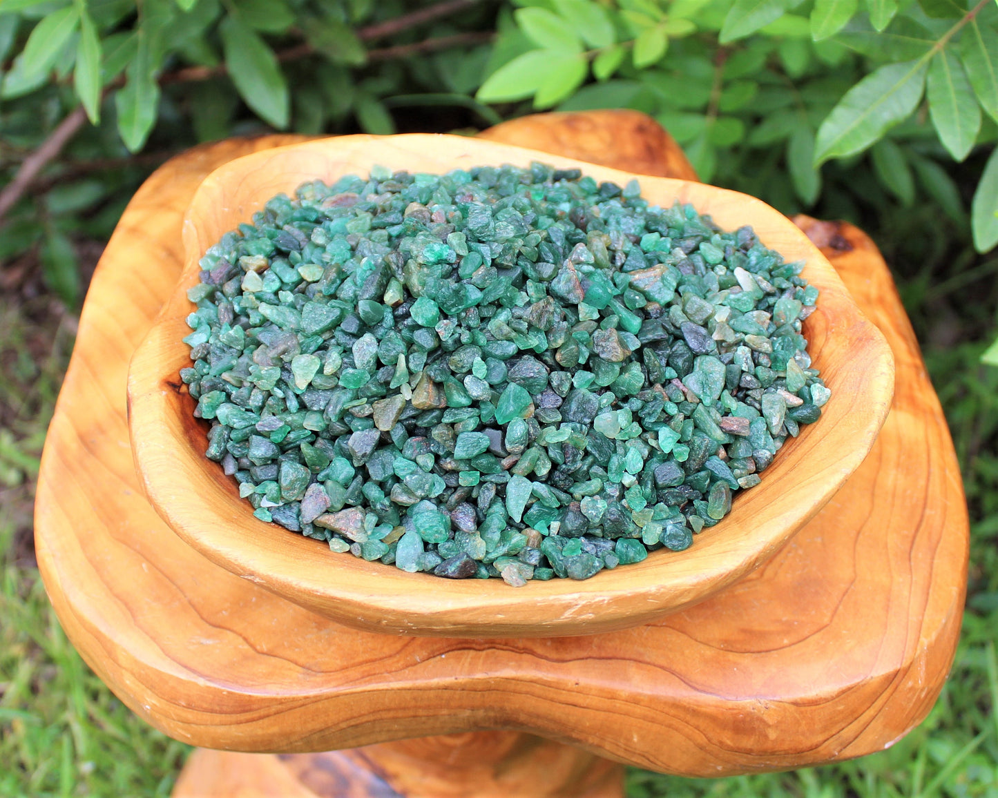 Emerald Semi Tumbled Gemstone Mini Chips