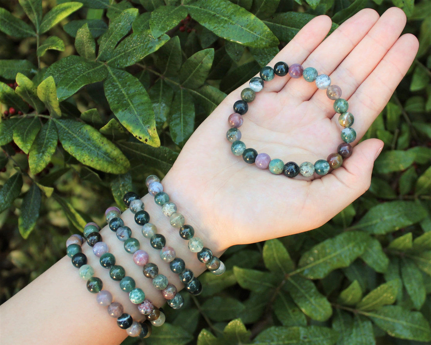 Jasper Bracelet Round Crystals