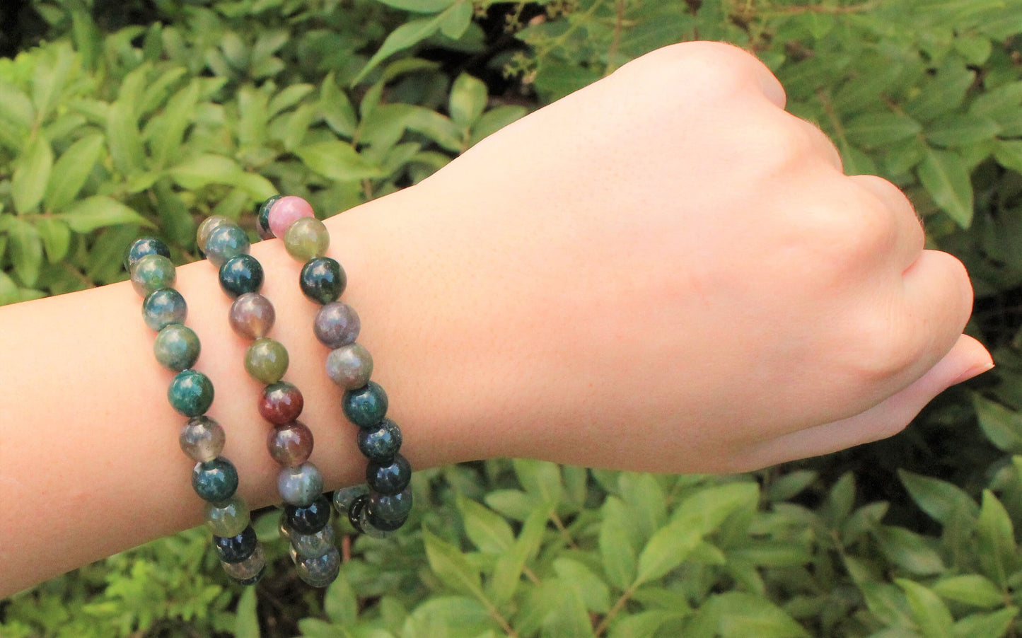 Jasper Bracelet Round Crystals