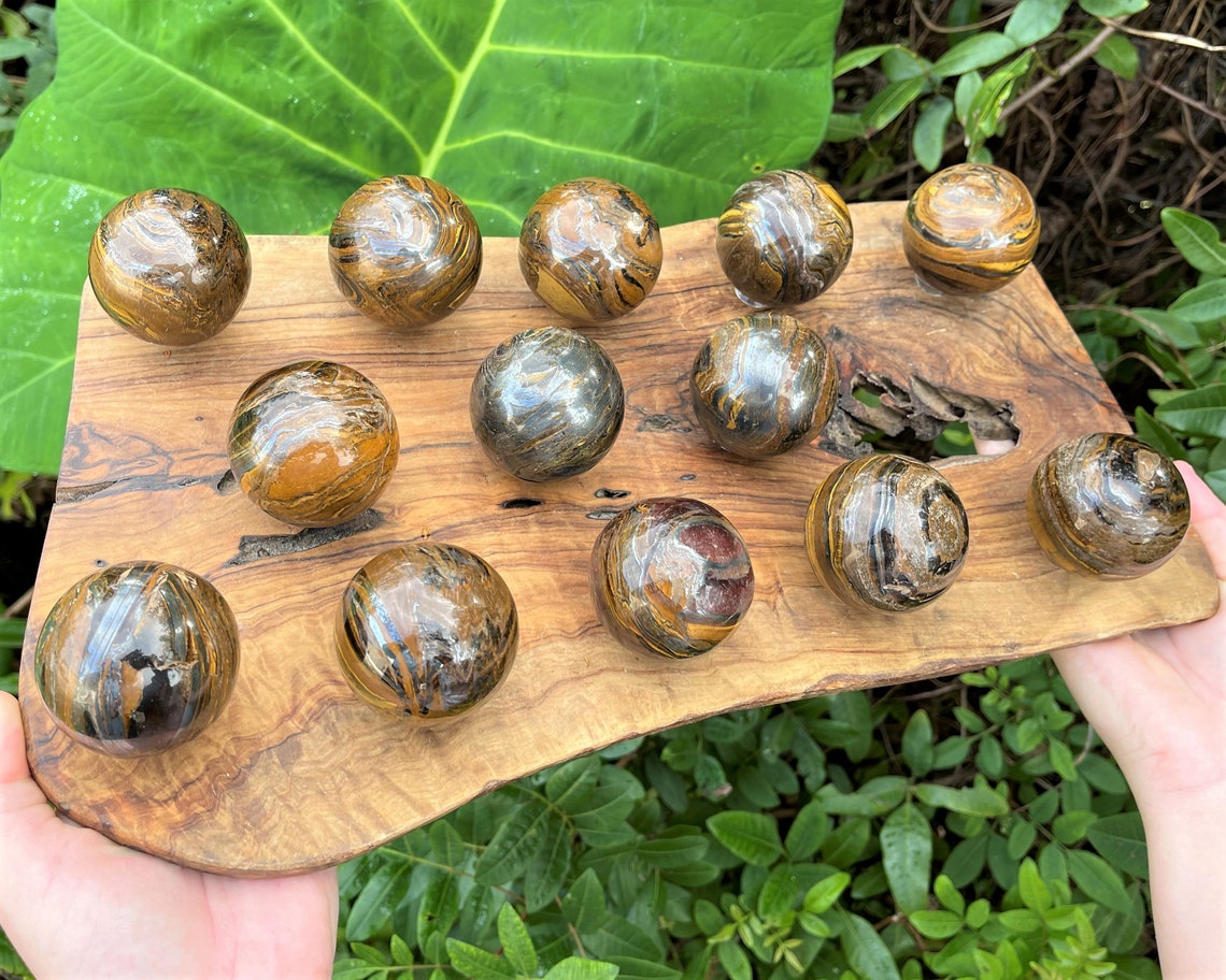 Tiger Iron Crystal Sphere With Stand