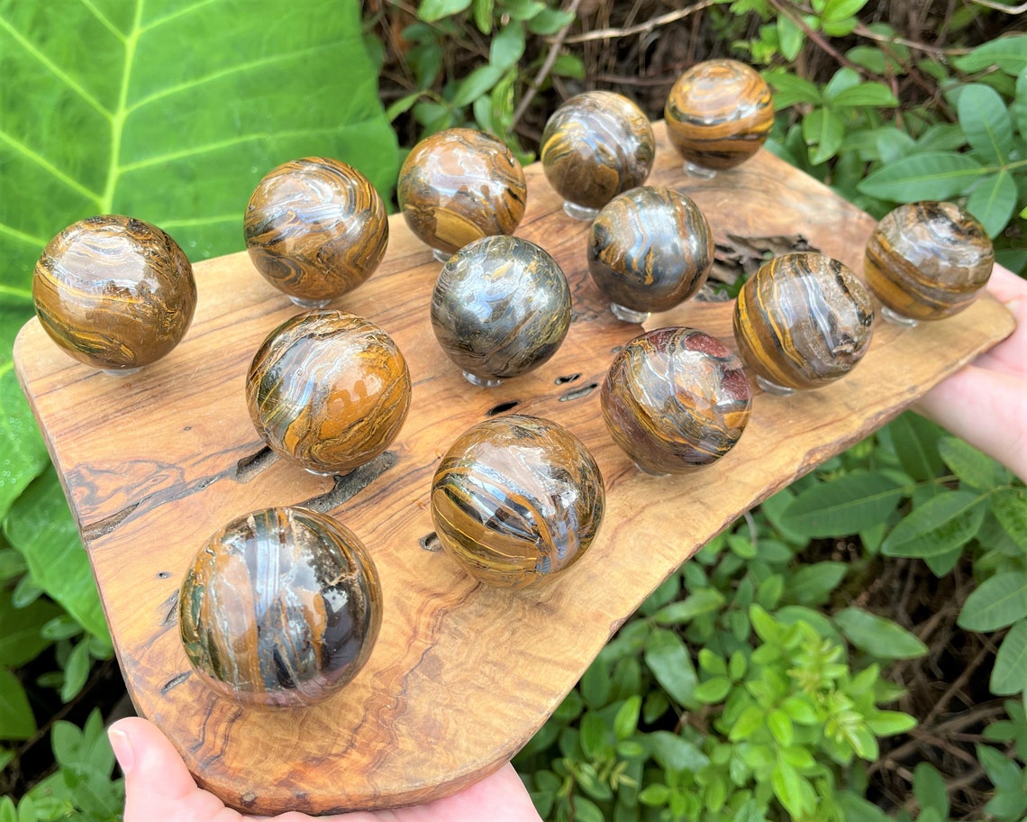Tiger Iron Crystal Sphere With Stand