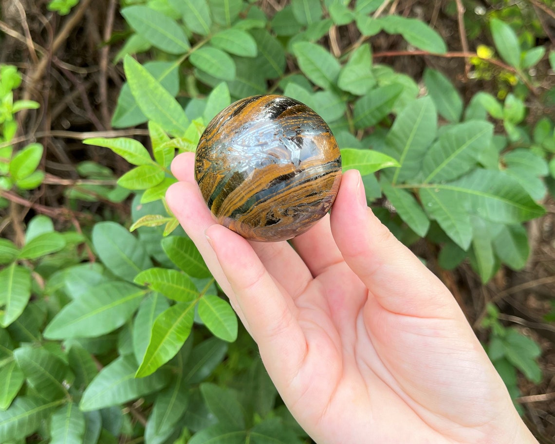 Tiger Iron Crystal Sphere With Stand
