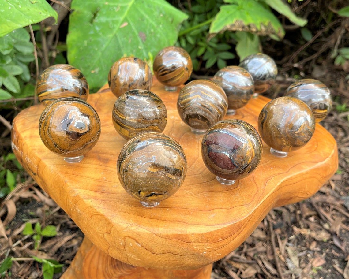 Tiger Iron Crystal Sphere With Stand