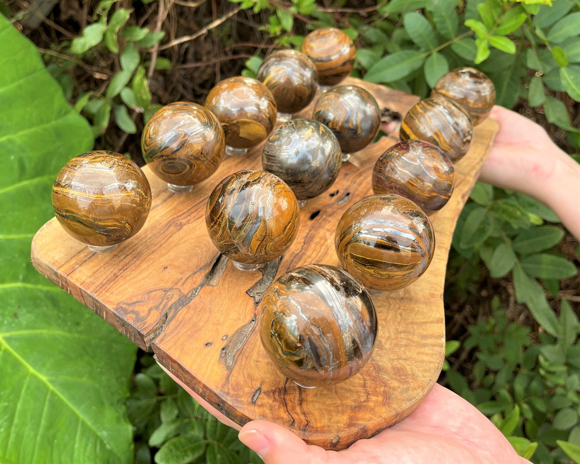 Tiger Iron Crystal Sphere With Stand